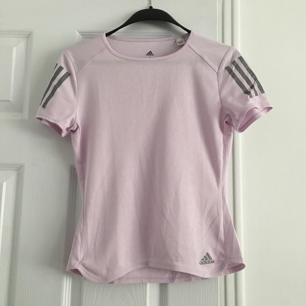 Adidas run 3 stripes run tee NEW